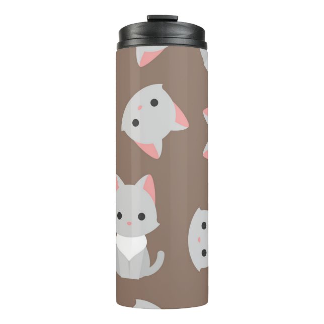 Katzenmuster Thermosbecher (Vorderseite)