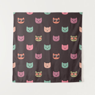 Katzenmuster Wandteppich