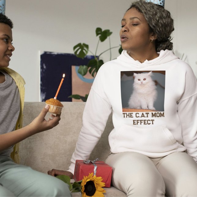 Katzenmutter Ash und brauner Text mit individuelle Hoodie (Von Creator hochgeladen)