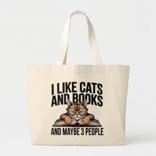 Katzenmutter Buchliebhaberin Antisoziale Introvert Jumbo Stoffbeutel