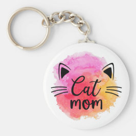 Katzenmutter bunt niedliche Katzengesicht Schlüsselanhänger