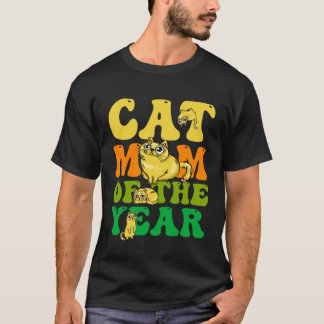 Katzenmutter des Jahres Vintage Retro Muttertag T-Shirt