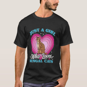 Katzenmutter EINFACH EIN MÄDCHEN DAS BENGAL-KATZEN T-Shirt