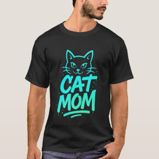 Katzenmutter-Graffiti-Typografie-Kunstwerk T-Shirt