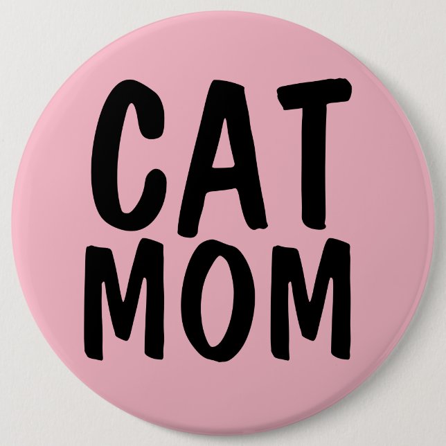 KATZENMUTTER GROSS Rosa Button (Vorderseite)
