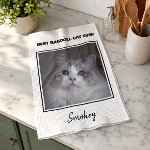 Katzenmutter Haustier Foto Beste Katze Aller Zeite Geschirrtuch