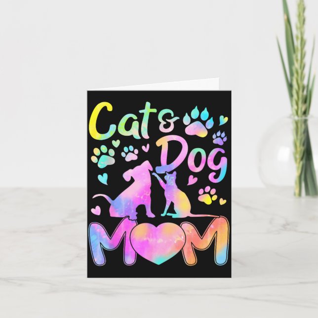Katzenmutter Hundemutter Mädchen Frauen Muttertag  Karte (Vorderseite)