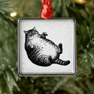 Katzenmutter, ich bin aber nur Haut und Knochen fü Ornament Aus Metall