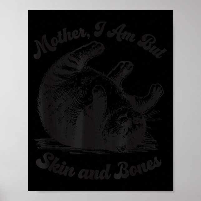 Katzenmutter, ich bin aber nur Haut und Knochen  Poster (Vorne)