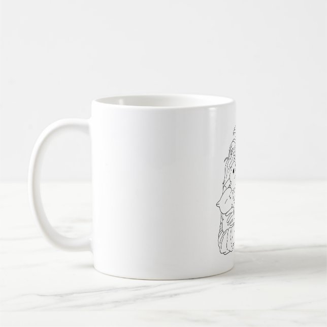 Katzenmutter Minimalistin  Kaffeetasse (Links)