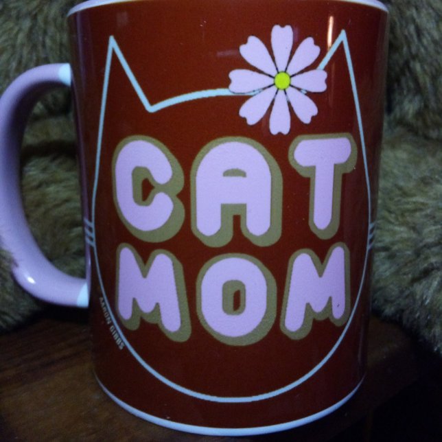 KATZENMUTTER mit rosa Blume Tasse (Von Creator hochgeladen)