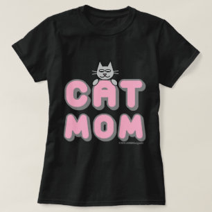 "KATZENMUTTER" Rosa und Schwarz T-Shirt