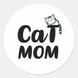 Katzenmutter Runder Aufkleber