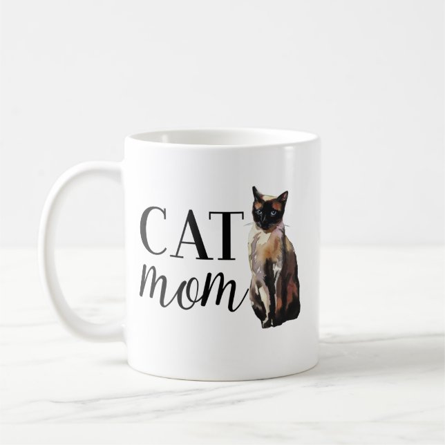 Katzenmutter Siamkatze Kaffeetasse (Links)