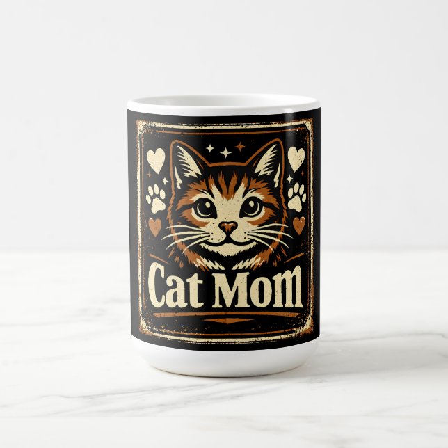 Katzenmutter – Stolze Mutterliebe für Katzen Kaffeetasse (Mittel)