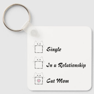 Katzenmutter Süße Katzenpfote Weiß & Rosa Schlüsselanhänger