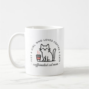 Katzenmutter und Kaffeeverrückte Humor Kaffeetasse