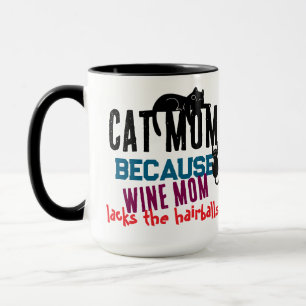 Katzenmutter vs Weinmutter Lustiger Katzenliebhabe Tasse