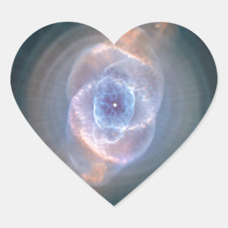Katzennebel, NGC 6543 Herz-Aufkleber