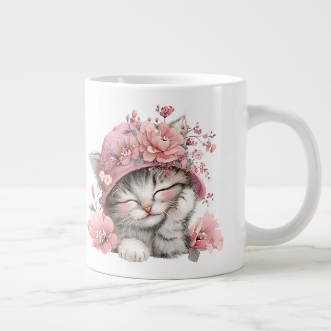 Katzennickerchen Jumbo-Tasse (Rechts)
