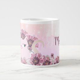 KatzenNiedlich rosa Blume Jumbo-Tasse