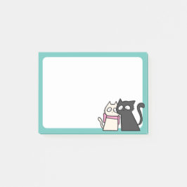 Katzenpaar 3x4 post-it klebezettel