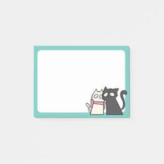 Katzenpaar 3x4 post-it klebezettel