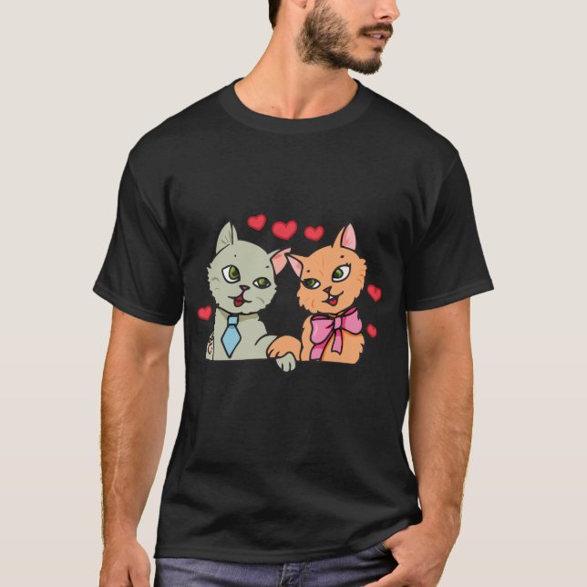 Katzenpaar T-Shirt (Vorderseite)