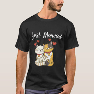 Katzenpaar Verheiratetes Paar Katze hat gerade Mi T-Shirt
