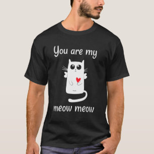 Katzenpaar verliebt Liebesbeweis süßes Valentinsta T-Shirt