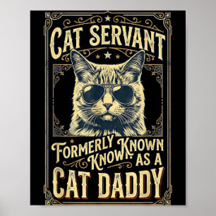 Katzenpapa für Männer lustiger Katzenvater zum Vat Poster
