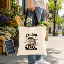 Katzenpapa-Kaffee-und-Katzen-Tasche Lustig