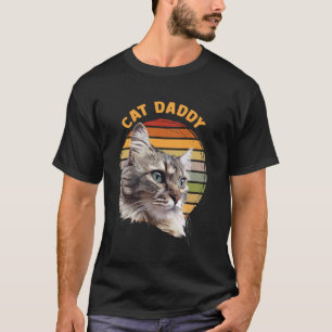 Katzenpapa Katze Vintage Retro, Vatertag Geschenke T-Shirt