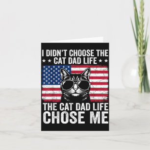 Katzenpapa-Leben Wählte Mich Amerikanische Flagge Karte
