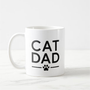 Katzenpapa Minimal Saubere Katzenliebhaber Gestalt Kaffeetasse