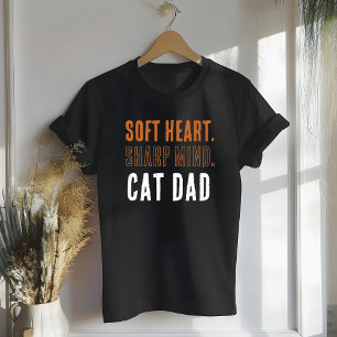 Katzenpapa mit weichem Herzen und scharfem Verstan T-Shirt