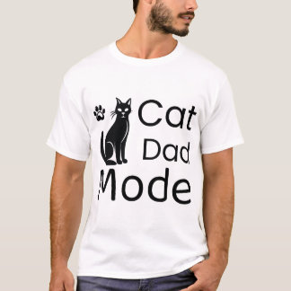 Katzenpapa-Mode-Shirt, Lustiges Katzenpapa-Geschen T-Shirt