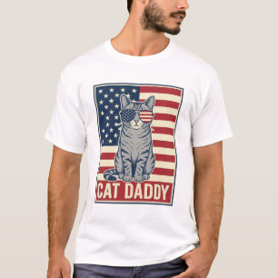 Katzenpapa Patriotische Katzenvektorgestaltung_1 T-Shirt