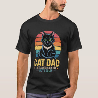Katzenpapa Retro Vintage Lustig Vatertag Bester Ka T-Shirt