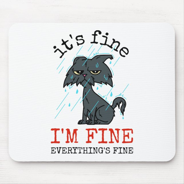 Katzenpapi Vatertagsgeschenk Mousepad (Vorne)