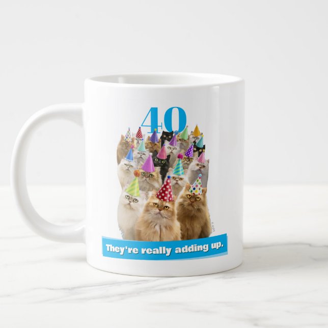 Katzenparty Jumbo-Tasse (Links)