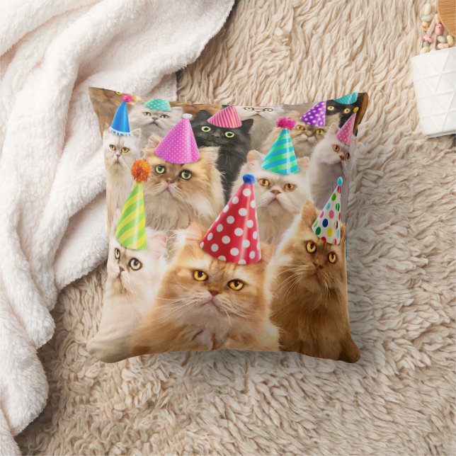 Katzenparty Kissen (Decke)