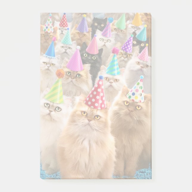 Katzenparty Post-it Klebezettel (Vorderseite)