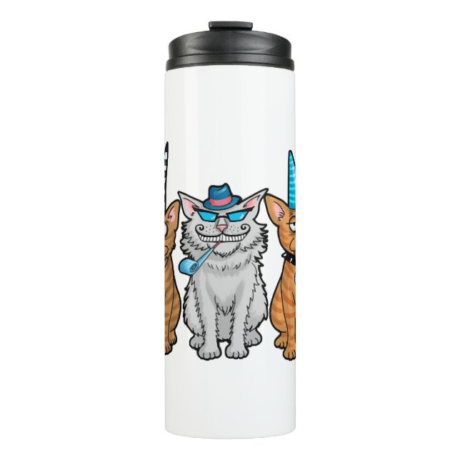 Katzenparty Thermosbecher (Vorderseite)