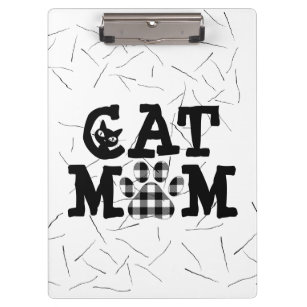 Katzenpawprint Mama mit Katzenhaaren Klemmbrett