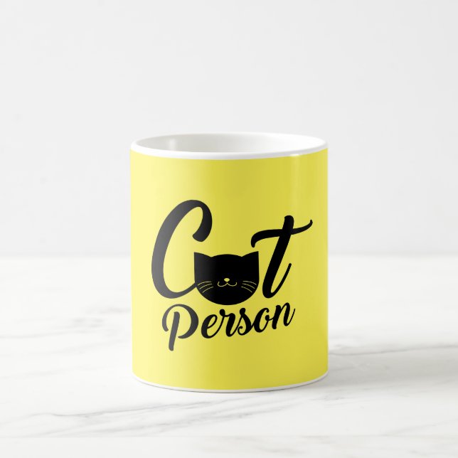 Katzenperson Zweifarbige Tasse (Mittel)