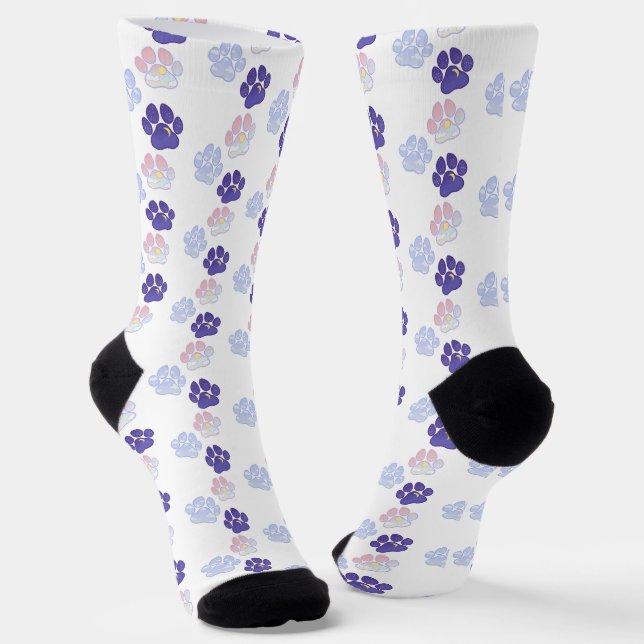 Katzenpflaster mit Mond und Sonne Socken (Gewinkelt)