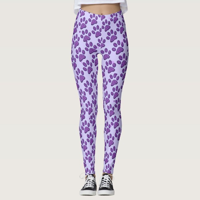 Katzenpfokus - lila leggings (Vorderseite)