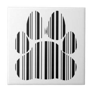 KATZENPFOTE BAR CODE Felines Barcode-Druckmuster Fliese
