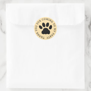 Katzenpfoten-Logo-Aufkleber für Haustierparty  Runder Aufkleber